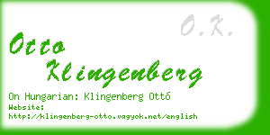 otto klingenberg business card